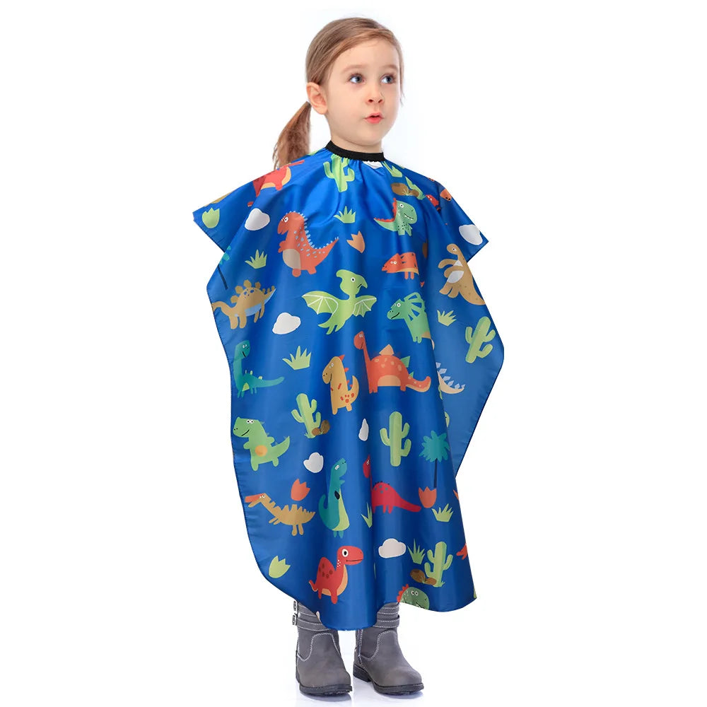 Kids Cartoon Pattern Haircut Styling Gown Salon Hairdressing Cape Barber Shop Household Child Hair Cut Cape Hairdresser Apron