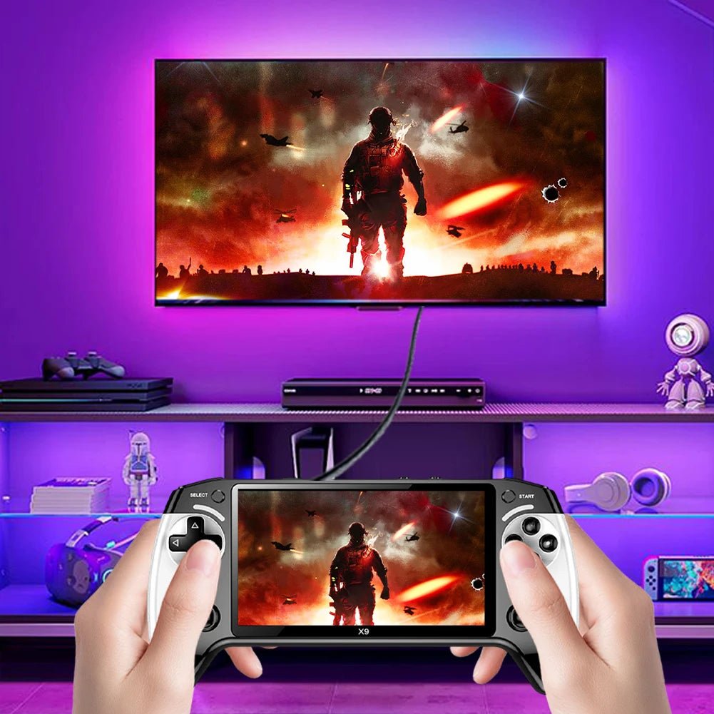 5.5 Inch Screen Handheld Game Console Type-C Charging Handheld Game Player Electronic Game Player Birthday Christmas Gift