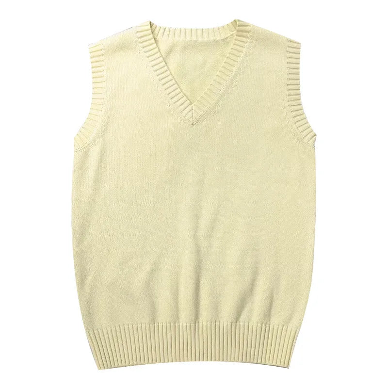 Japanese School JK Uniform Sweater Vest High School Uniform For Girls Boy Cosplay Halloween Winter Anime Vest cute Knitting Coat
