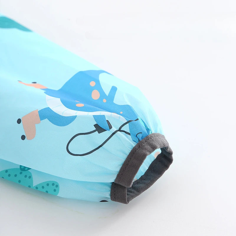 Children's Painting Apron Kids Long Sleeve Waterproof Apron Art Craft Painting Cook Feeding Cartoon Smock for Painting Cooking