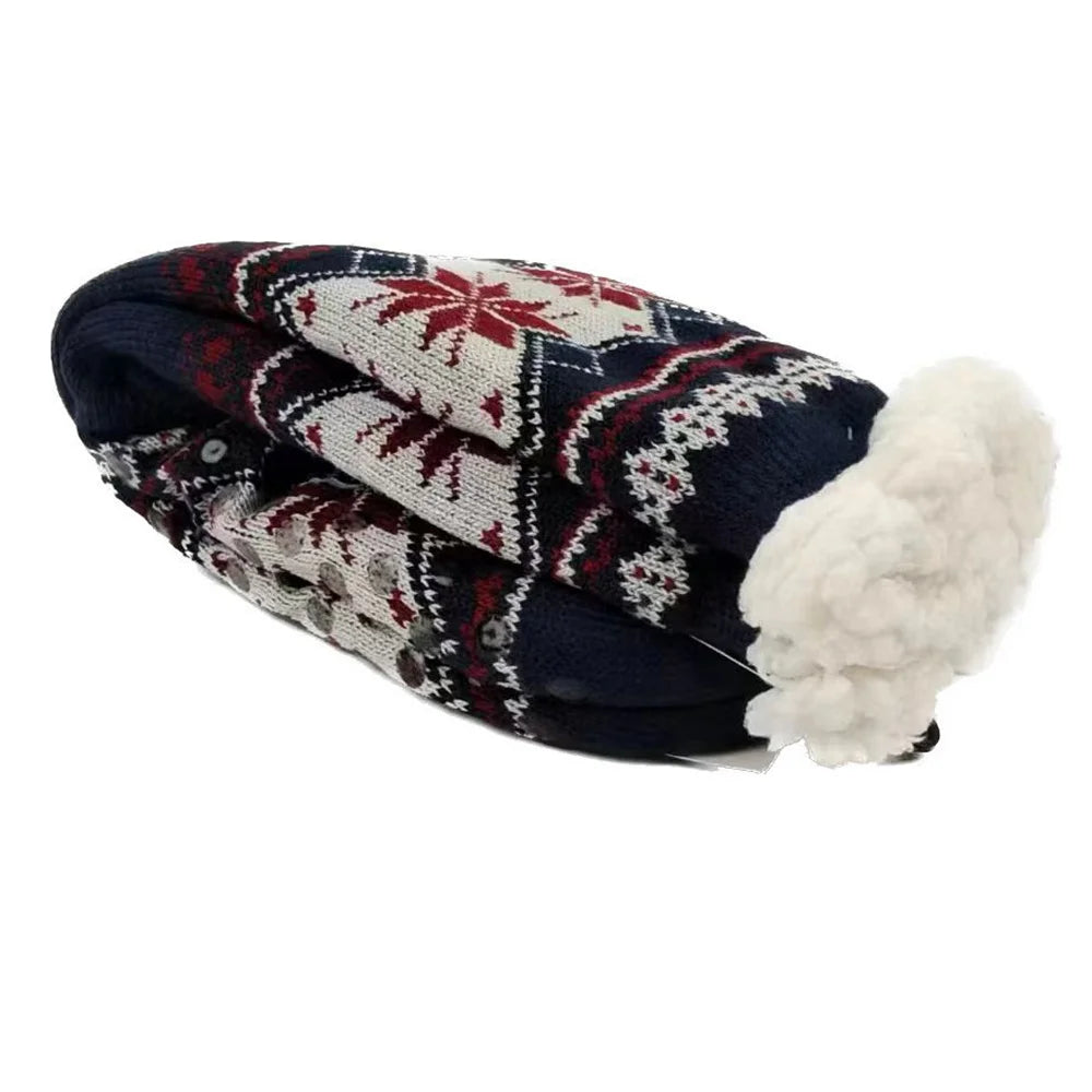 Mens Fluffy Sock Thermal Winter Warm Short Soft Non Slip Floor Fuzzy Fleece Plush Grip Sleeping Slipper Sock Male Christmas Gift