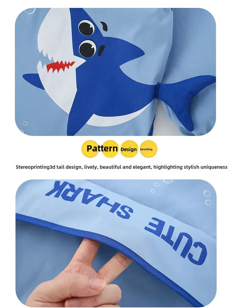 Waterproof Baby Bibs for Eating And Drawing Anti-Dirty Children Cover up Summer Nursery Baby Food Tray Toddler Feeding Apron