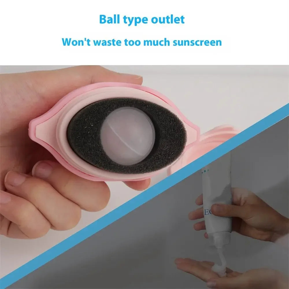 55ml Silicone Suncream Roller Applicator Refillable Oval Isolation Lotion Cream Bottles Stitching Color Cosmetics Tool Travel ﻿