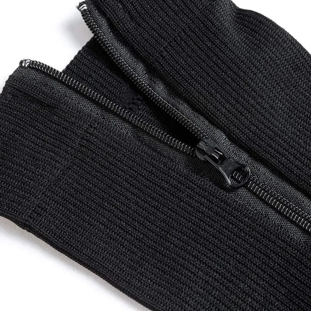 1 Pair Zipper Compression Socks Women Men High Elasticity Nylon Closed Toe Pressure Stocking For Edema Varicose Veins