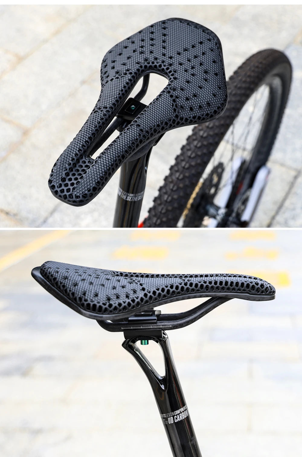 2024 RYET 3D Printed Saddle Ultralight Hollow Comfortable Full Carbon MTB Road Racing Bike Cycling Seat Bicycle Cushion Parts