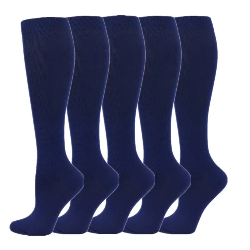 5 Pair Compression Socks Men Running Sport Socks Knee High 20-30mmHg Medical Edema Varicose Veins Women Compression Stocking