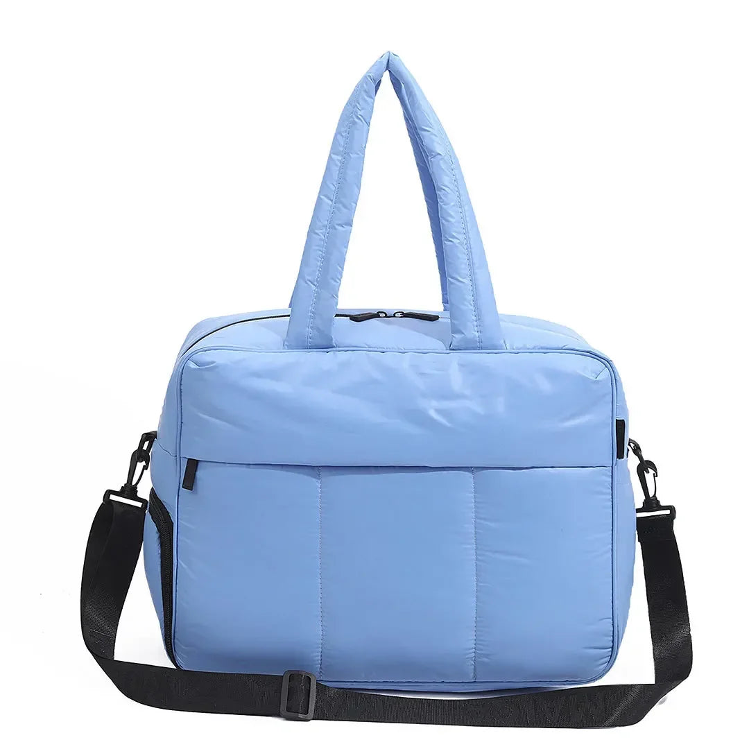 Duffel Weekender Bag Large Capacity Women Multifunction Leisure Travel Puffer Tote Gym Bag Carry on Bag with A Shoe Compartment