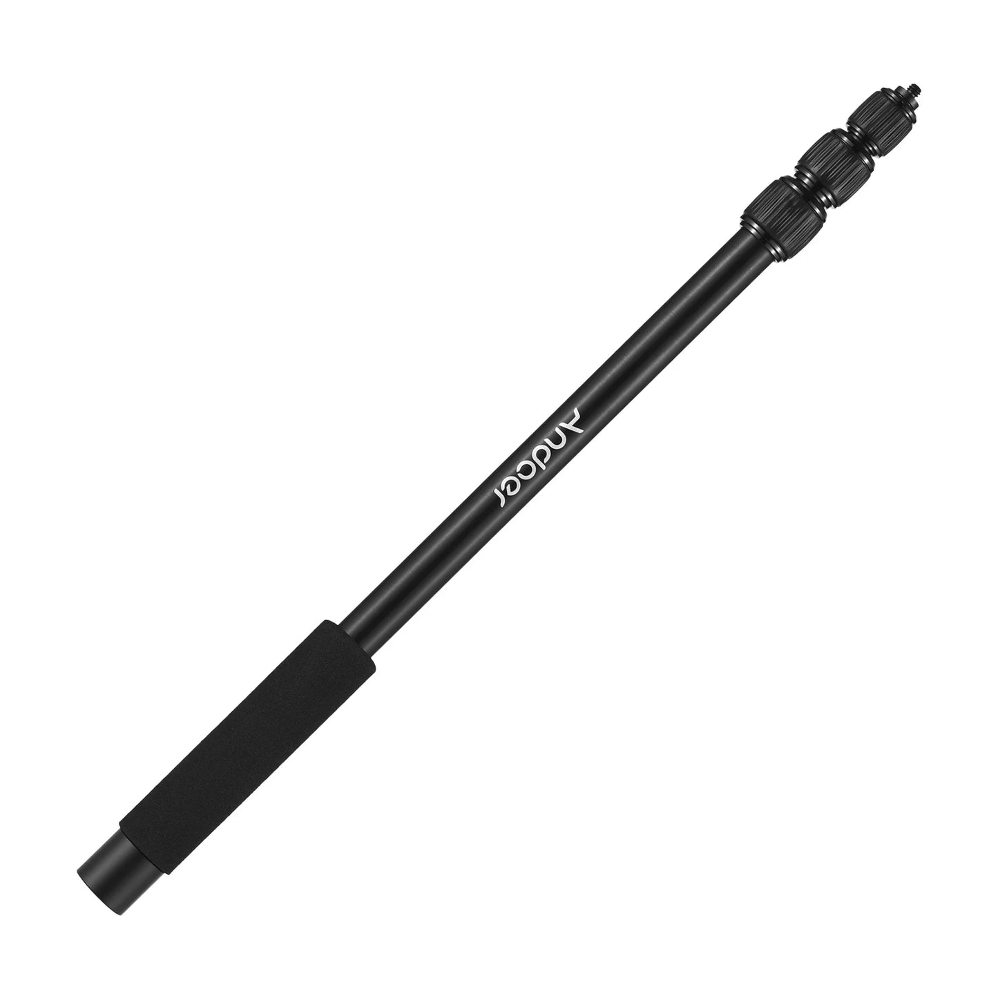 Handheld Microphone Boom Arm 4-Section Extendable Mic Arm Aluminum Alloy Boom Pole for Microphones 1/4 Inch Screw & Threa