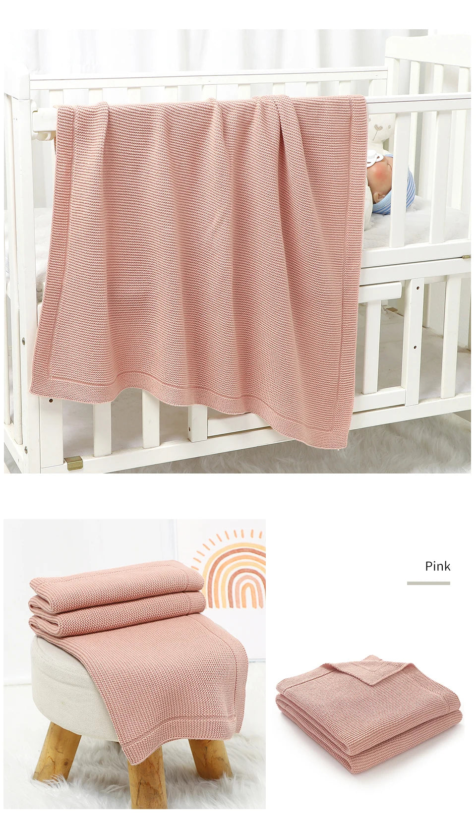 All Seasons Baby Cotton Security Blankets Solid Color Newborn Infant Nursery Swaddle Wraps Soft Muslin Baby Swaddle Blankets