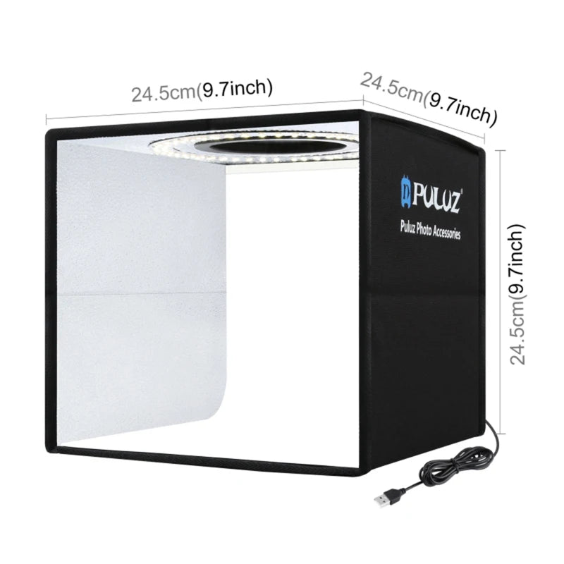 Mini Soft Box Set Portable Folding Photo Lighting Modifier Photography Tent Box with 12 Colors Backdrops