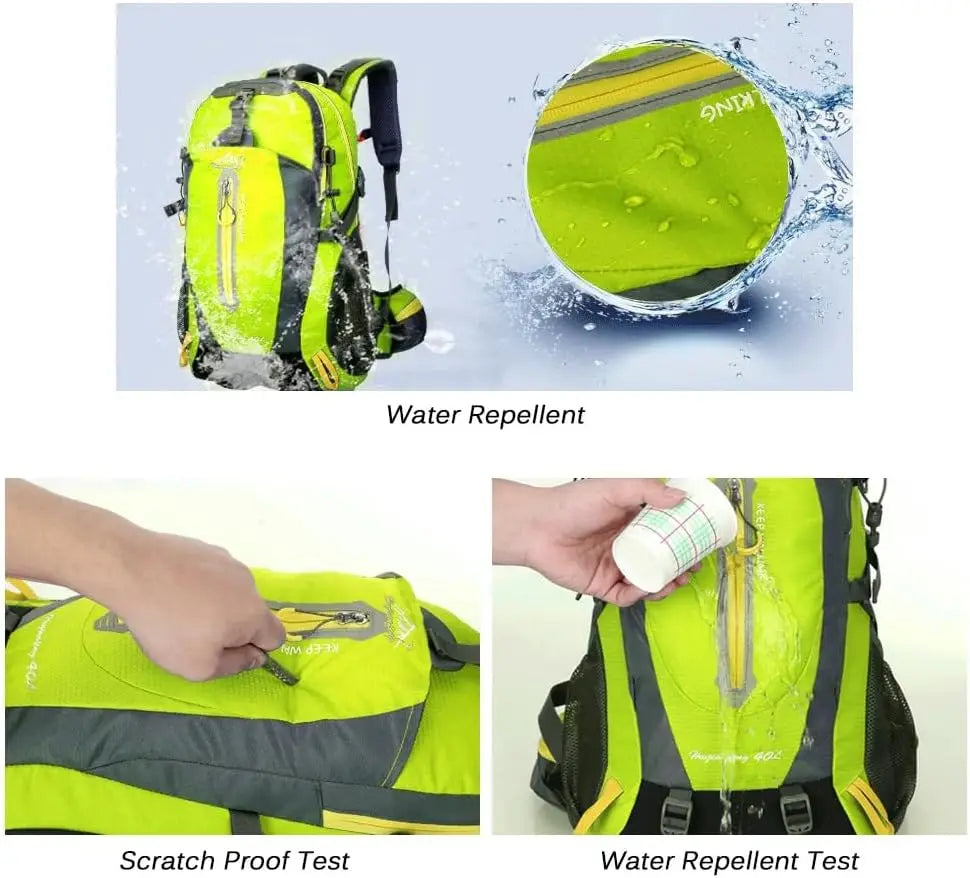 40L Water Resistant Travel Backpack Camping Hiking Laptop Daypack Trekking Climbing Back Bags For Men Women Hiking Supplies