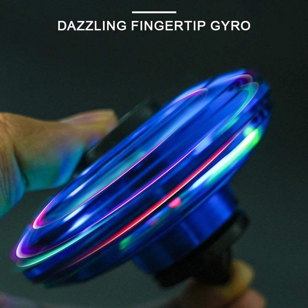 1-5PCS Fingertip Flying Gyro 360° Rotating Helicopter Spinner Toy 100mAh with LED Lights for Adult Kids Decompression Toy