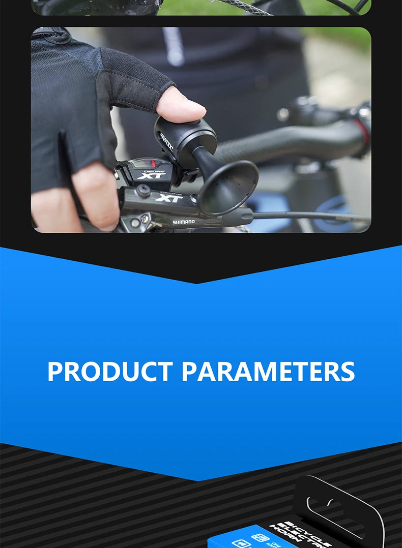 Electric Bicycle Horn 120db Bike Bell IPX4 Waterproof Cycling Warning Alarm For For Kids Scooters Rode MTB Bikes