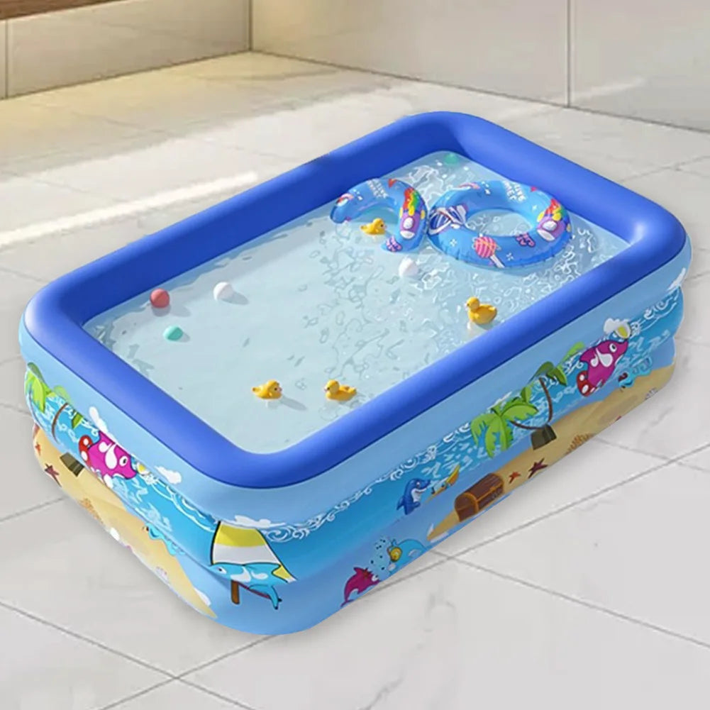 Inflatable Swimming Pool Indoor Outdoor PVC Swimming Pool Cartoon Thickening Swimming Pool for Toddler Kids Pool