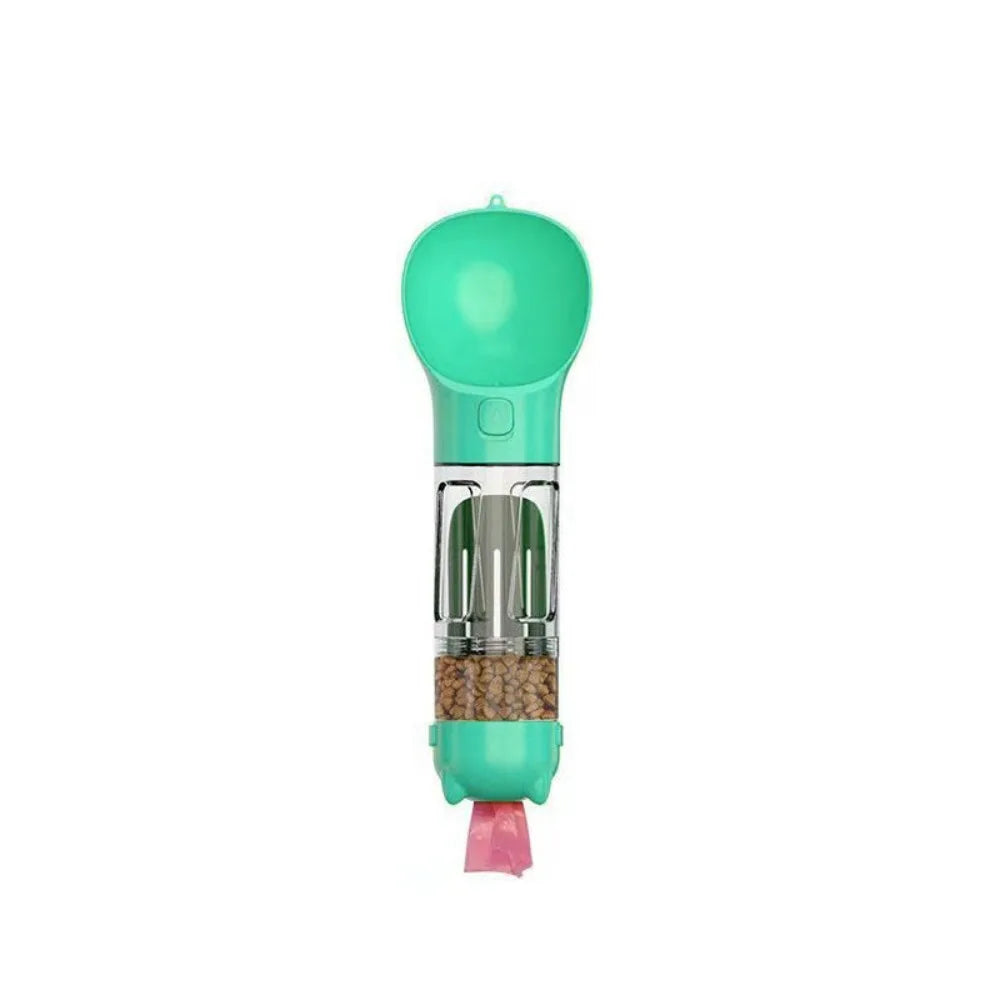 300/500ml Pet Water Food Dispenser 3 in 1 Leak Proof Pet Dog Water Bottle with Trash Bag Box and Shovel Dog Food Feeder Puppy