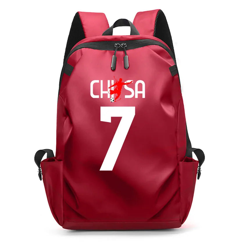 Men Laptop Backpacks Oxford High School Rucksack Boy girl Student Backpack Soccer Superstars DIM RIA Number 22 Printed usb