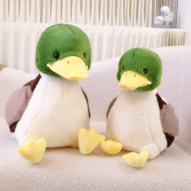 Simulation Small Yellow Duck Kawaii Wild Green Duck Plush Toys  Cartoon Stuffed Animals Dolls Soft Throw Pillow Toys Room Decor