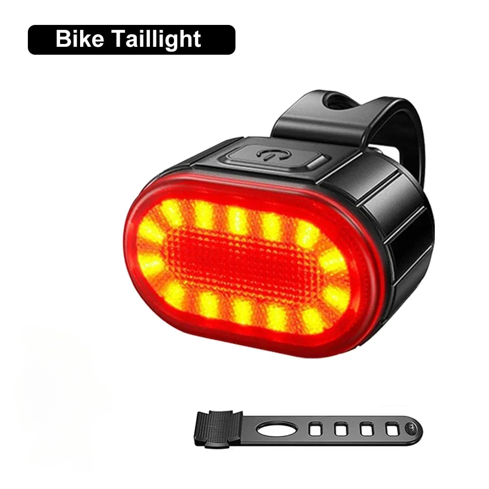 Cycling Bicycle Front Rear Light Set Bike Defense Flashlight Stick MTB Waterproof Taillight LED Lantern Bicycle Accessories
