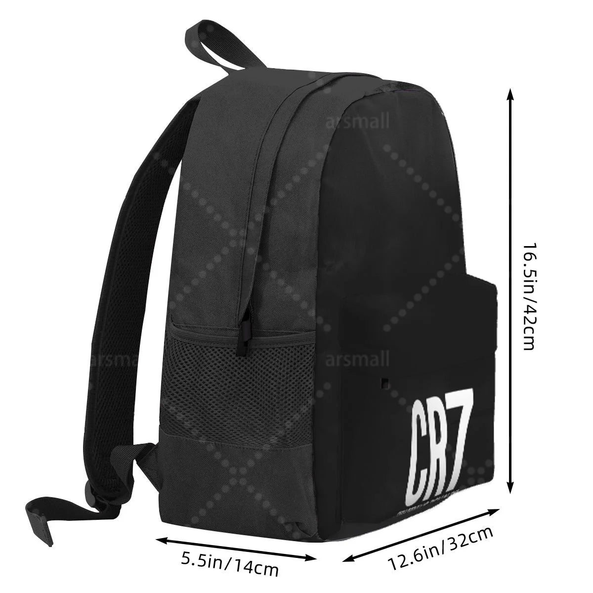 Cristiano Ronaldo CR7 Backpacks Lightweight School Bag Student Bookbag Unisex Laptop Daypacks for Travel Hiking Camping