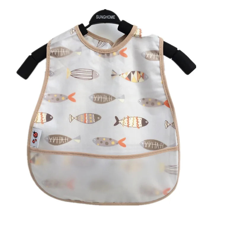 Waterproof Sleeveless Bibs Children Apron Adjustable Feeding Smock Bibs Kids Eating Dinner Breastplate Baby Bavoir Clothing