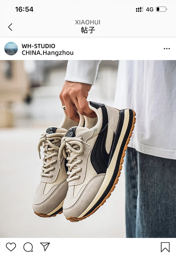 2025 Spring Men's Brand Sneaker Comfortable Platform Sports Shoes Men Non-Slip Breathable Running Shoes Man zapatillas de hombre