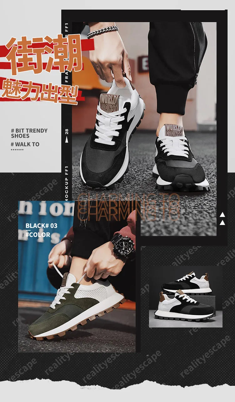 Fashion Men Sneakers Autumn Forrest Gump Shoes Lightweight Tenis Sports Shoes Thick Sole Platform Casual Shoes