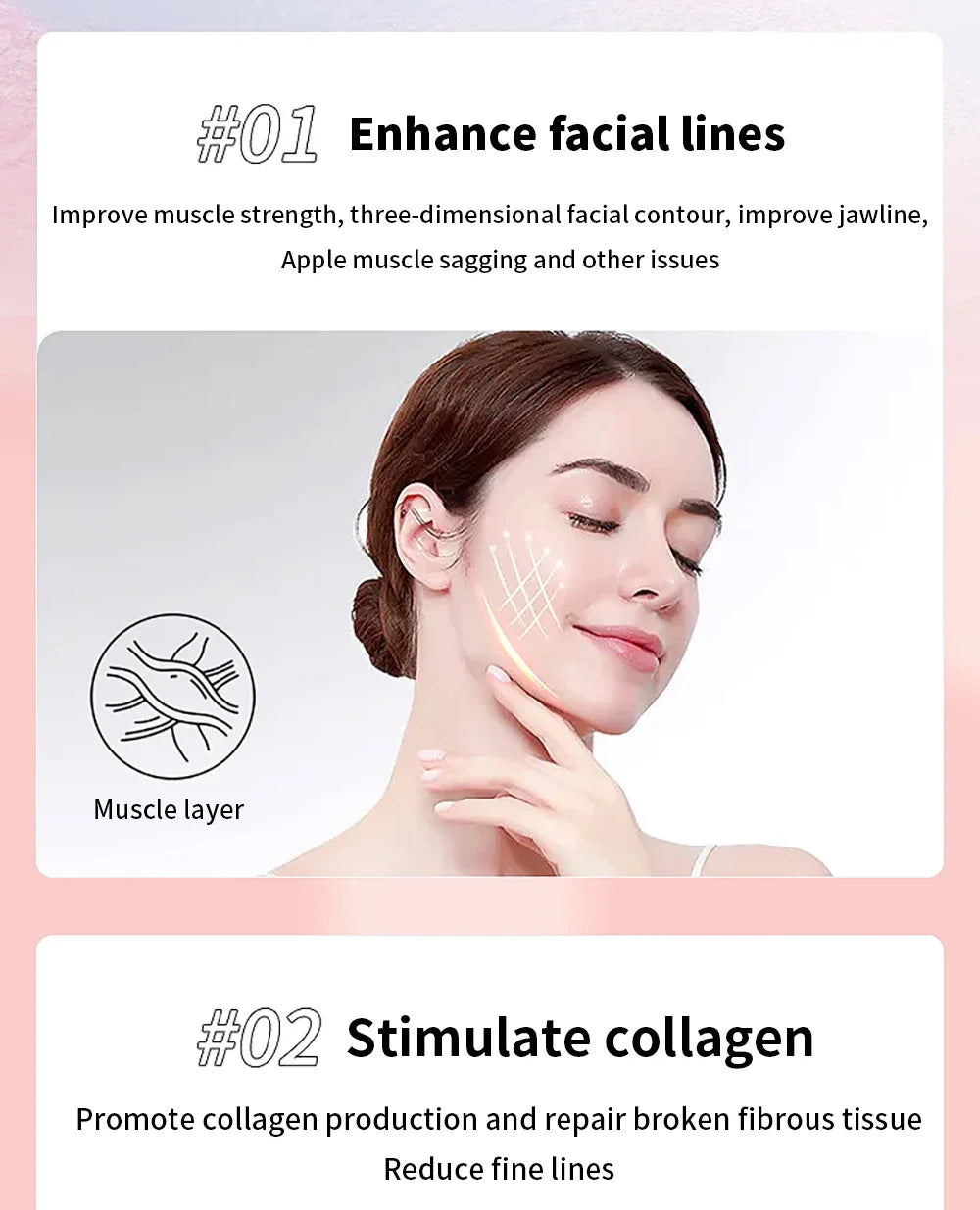 Face Lifting Machine Facial Massager Microcurrent Roller Charging Facial Anti  Skin Tightening Wrinkle Rejuvenation Beauty tool