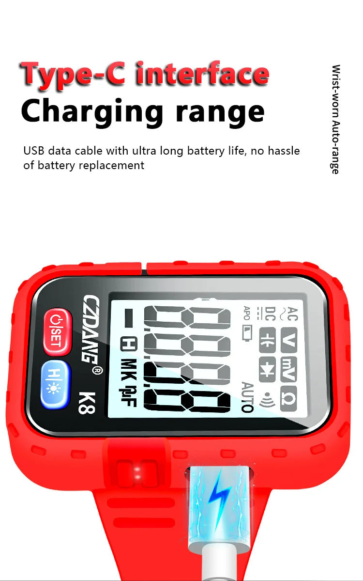 NASAN Digital Multimeter AC/DC Meter Voltage Resistance Meter Electrician LCD Backlight Test Professional Electrical Tester Tool