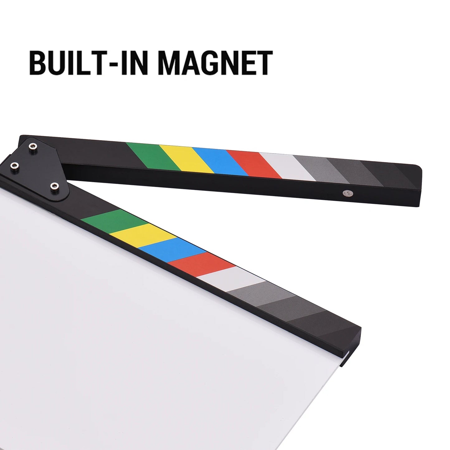 30 * 24cm/ 12 * 9in Acrylic Film Clapboard Movie Directors Clapper Board Slate Cut Action Scene Blank Clap Board Dry Erase Board