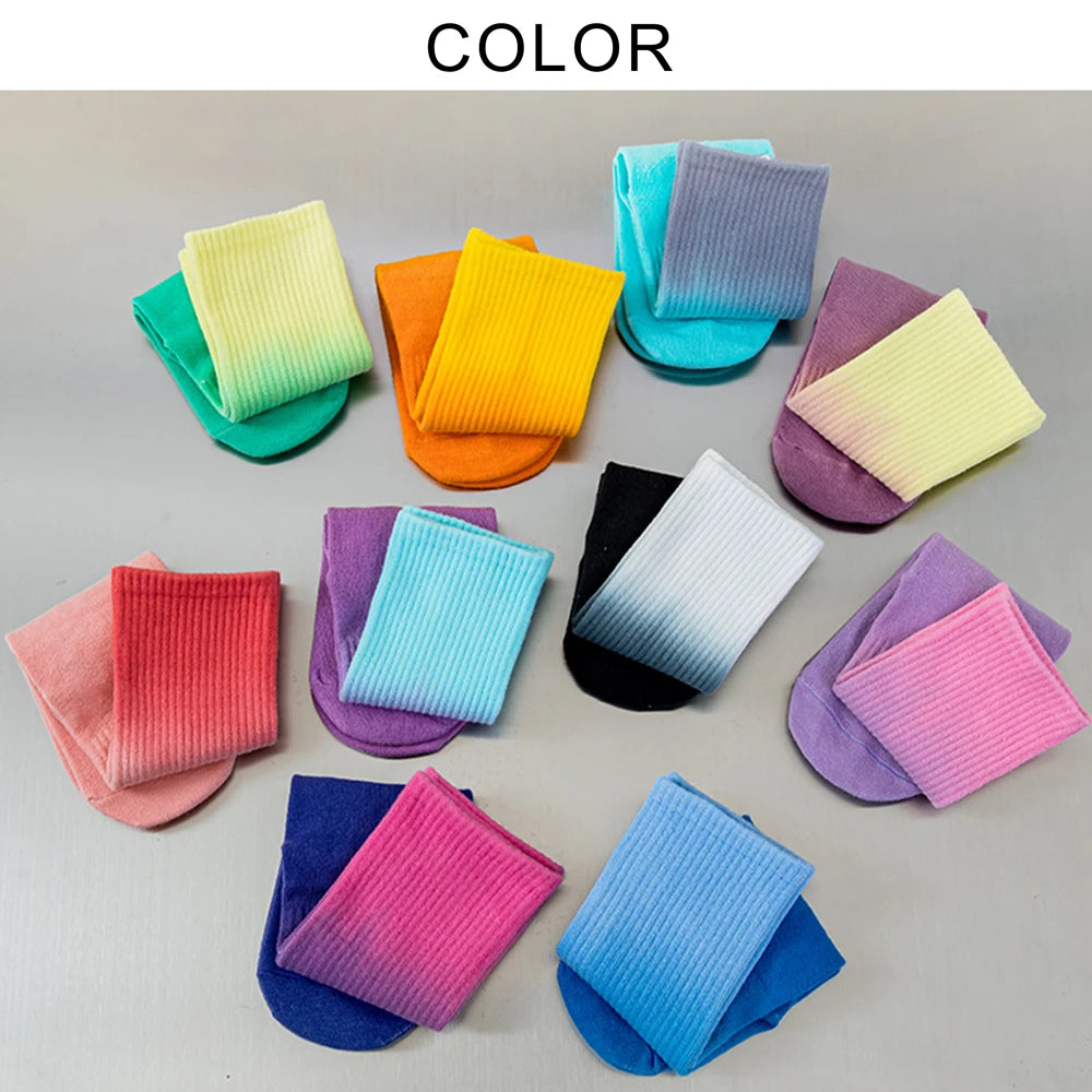 Colourful Women Sports Socks Cotton Mid-tube Bottom Professional Non-slip Silicone Indoor Fitness Socks Dance Pilates Yoga Socks