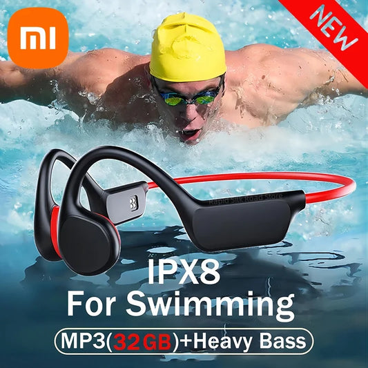 Xiaomi Bone Conduction Headset IPX8 32GB Bluetooth 5.3 Wireless Swimming Headphone With Microphone Waterproof Exercise Fitness