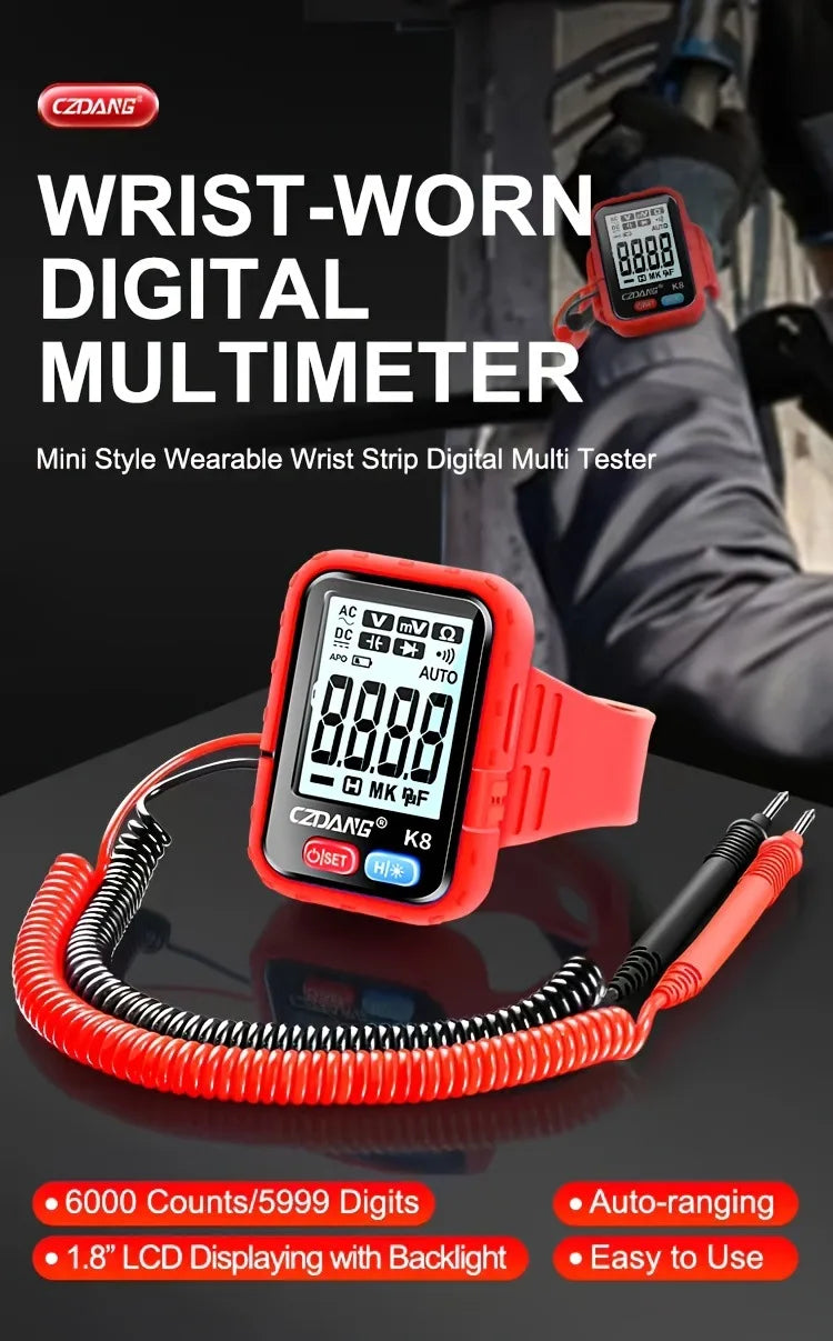 NASAN Digital Multimeter AC/DC Meter Voltage Resistance Meter Electrician LCD Backlight Test Professional Electrical Tester Tool