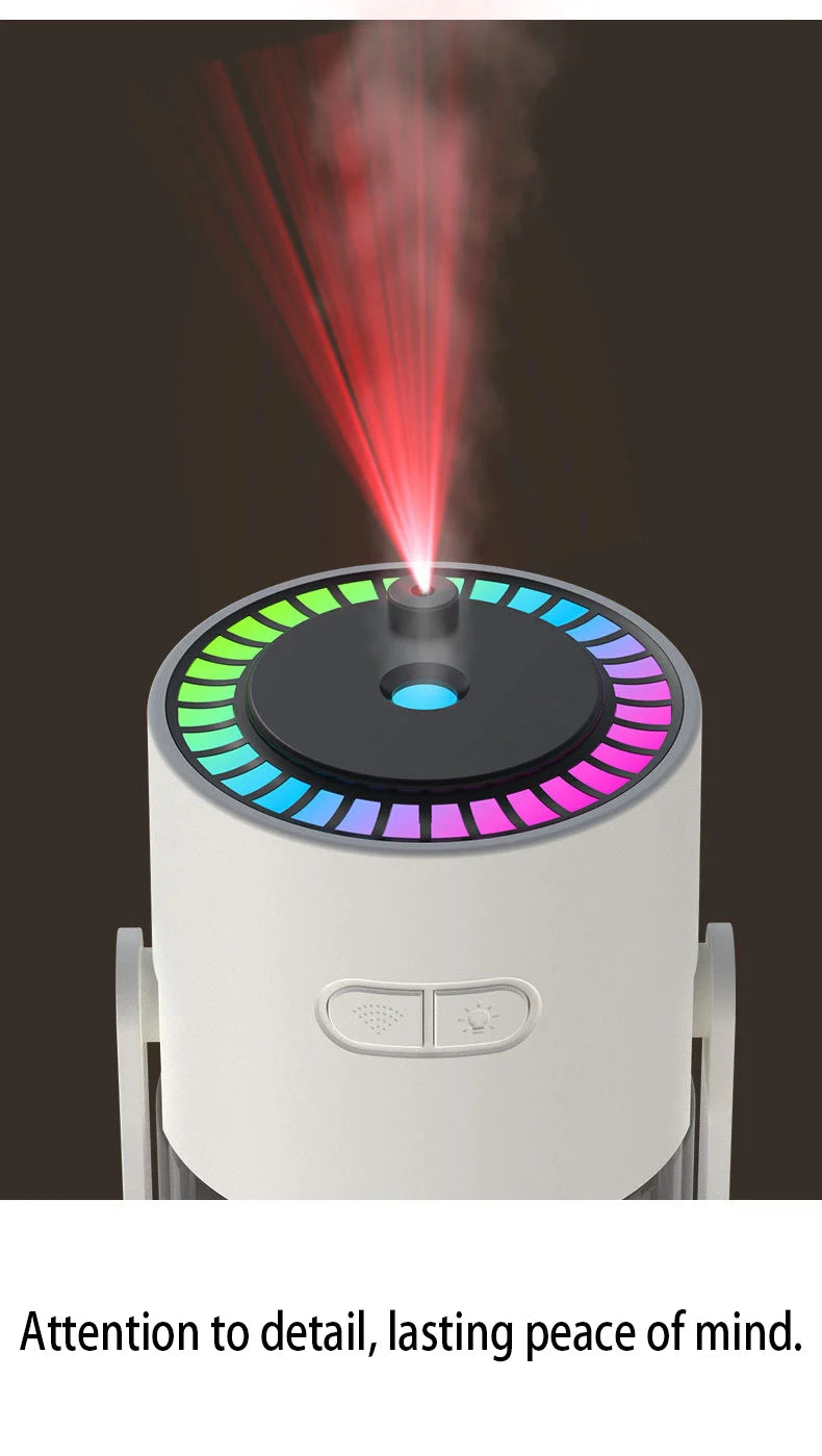 1PC 280ML Air Humidifier Colorful Atmosphere Light Mute Humidification Rotate Creative Colorful Cup Desktop Home Car Humidifier