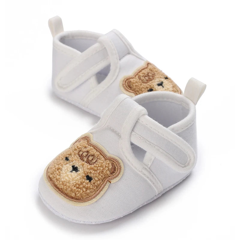 0-18 Months Infant Spring Shoe Newborn Infant Girls and Boys Recreational Baptism Non-Slip Walking Shoe White Soft-soled Sneaker