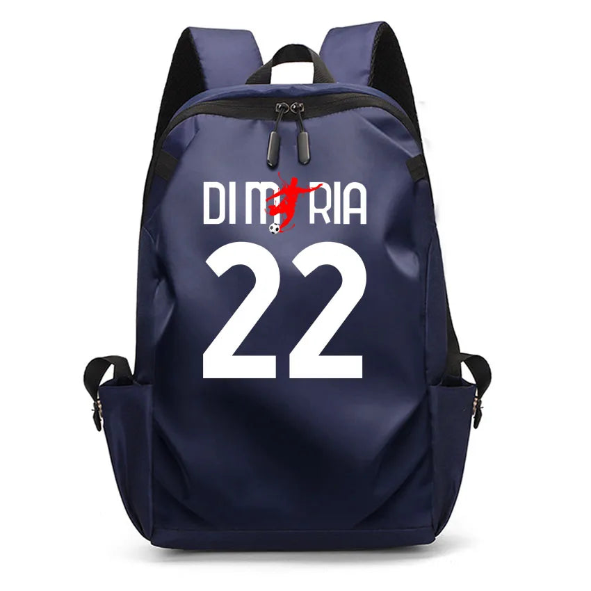 Men Laptop Backpacks Oxford High School Rucksack Boy girl Student Backpack Soccer Superstars DIM RIA Number 22 Printed usb