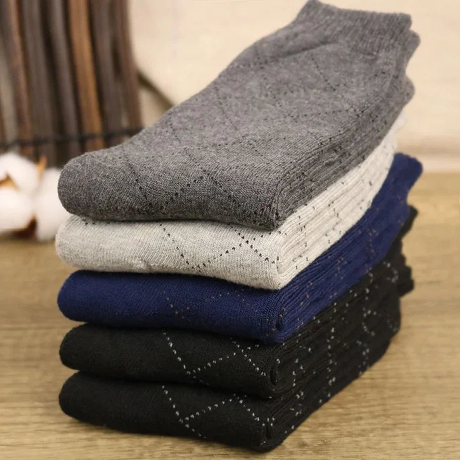 5 Pairs Men Winter Socks Thickened Fleece Terry  Casual Comfortable Calcetines Keep Warm High Quality Long Socks For Men