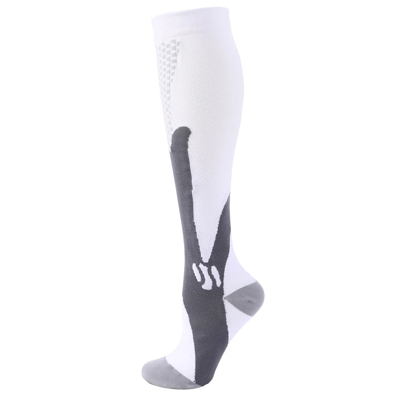 Running Men Women Compression Socks For Football Anti Fatigue Pain Relief 20-30 Mmhg Black Compression Socks Fit For Sport Socks