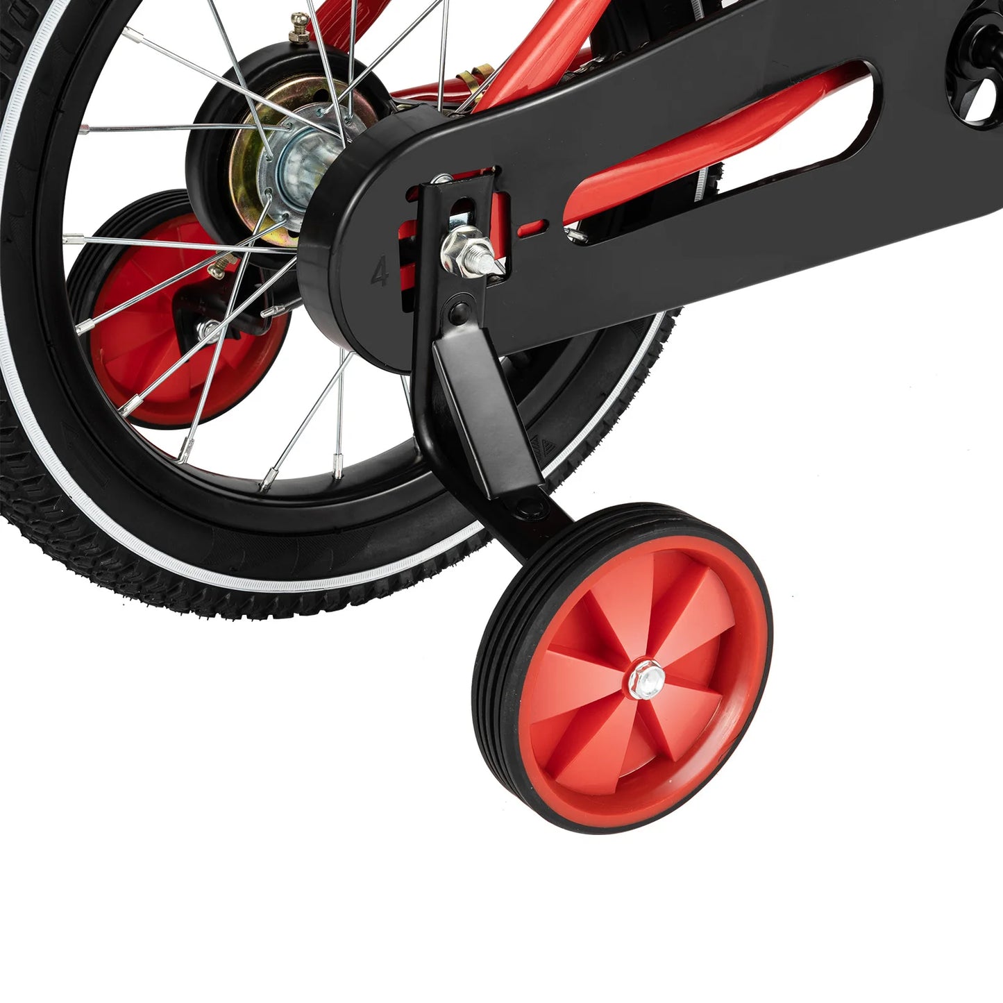 14inch Children's Bicycle with Training Wheel for 2-5 Year-Old Boys and Girls, Height Adjustable Kids Bike White/Yellow/Red/Blue