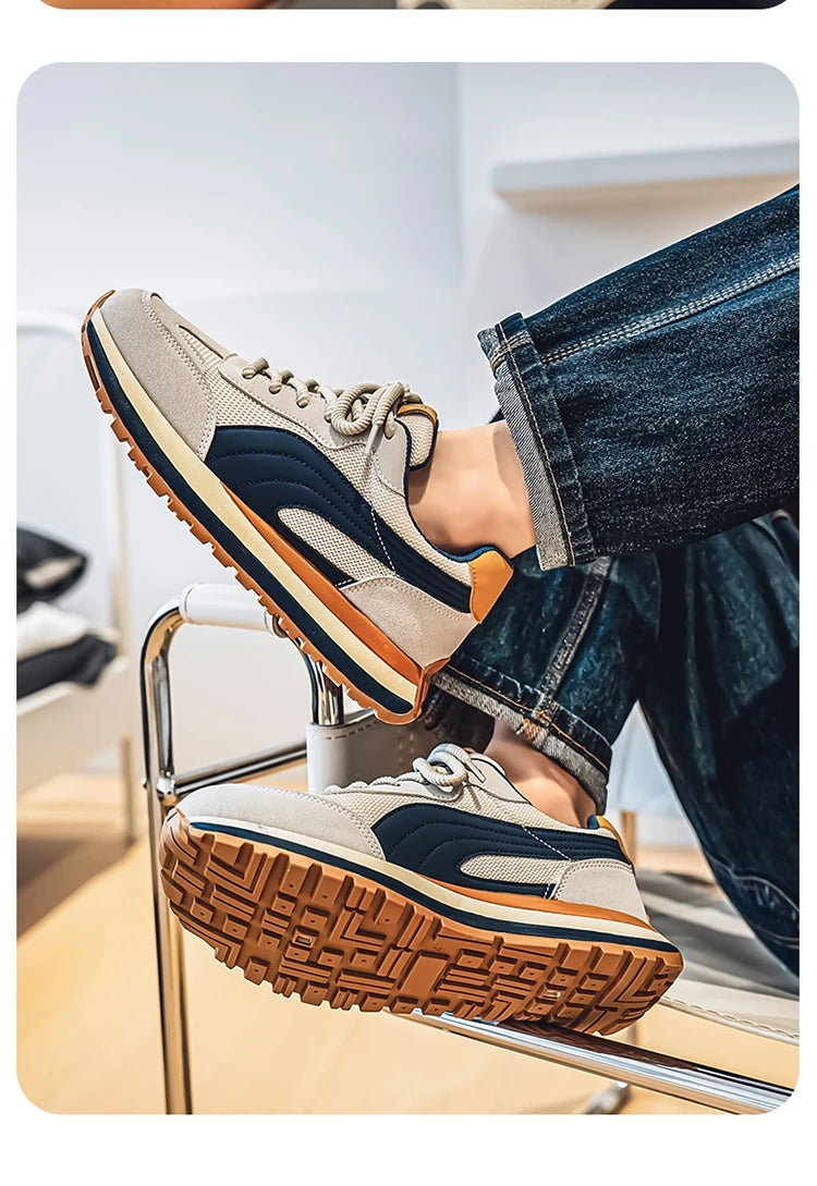 2025 Spring Men's Brand Sneaker Comfortable Platform Sports Shoes Men Non-Slip Breathable Running Shoes Man zapatillas de hombre