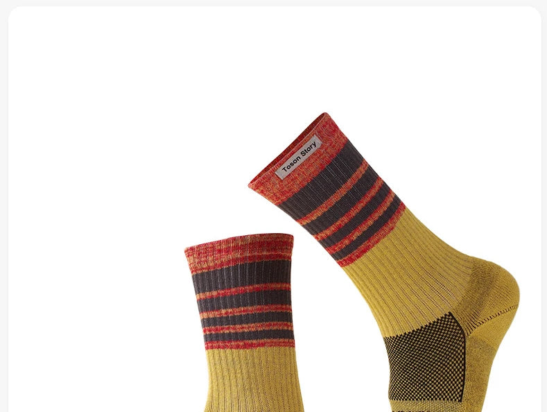 Men's Sports Five Finger Cotton Socks Sweat Absorption Anti-odor Autumn Winter Towel Base Terry Long Tube Split Toe Socks