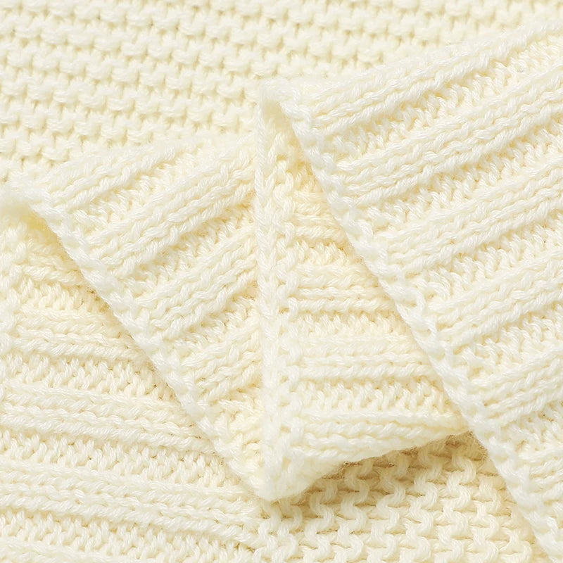 Baby Blankets 100*80cm Knit Newborn Boy Girl Month Stroller Bassinet Bedding Cradle Quilts Dual-Use Infant Netural Receiving Mat