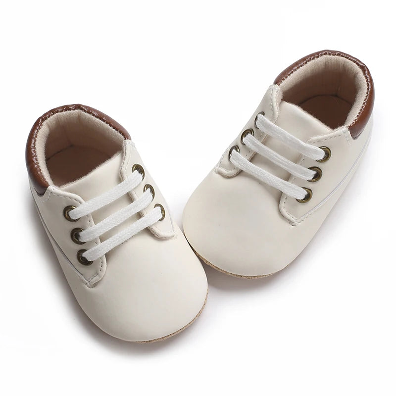 0-18 Months Infant Spring Shoe Newborn Infant Girls and Boys Recreational Baptism Non-Slip Walking Shoe White Soft-soled Sneaker
