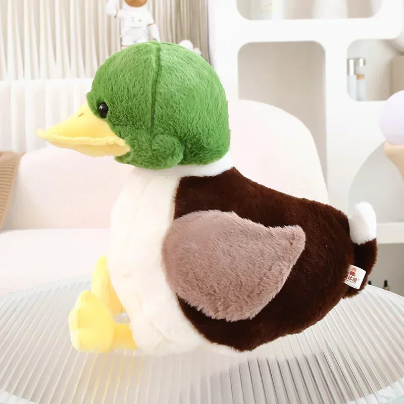 Simulation Small Yellow Duck Kawaii Wild Green Duck Plush Toys  Cartoon Stuffed Animals Dolls Soft Throw Pillow Toys Room Decor