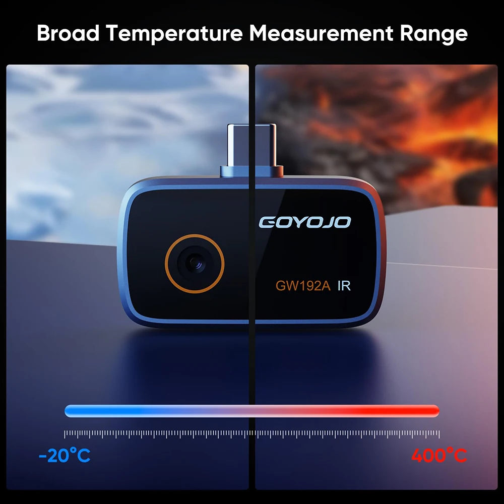 GW192A Thermal Imaging Camera 192X192 Electronics Thermal Camera Repair, for Android Type-C IOS Phone Mobile Thermal Camera