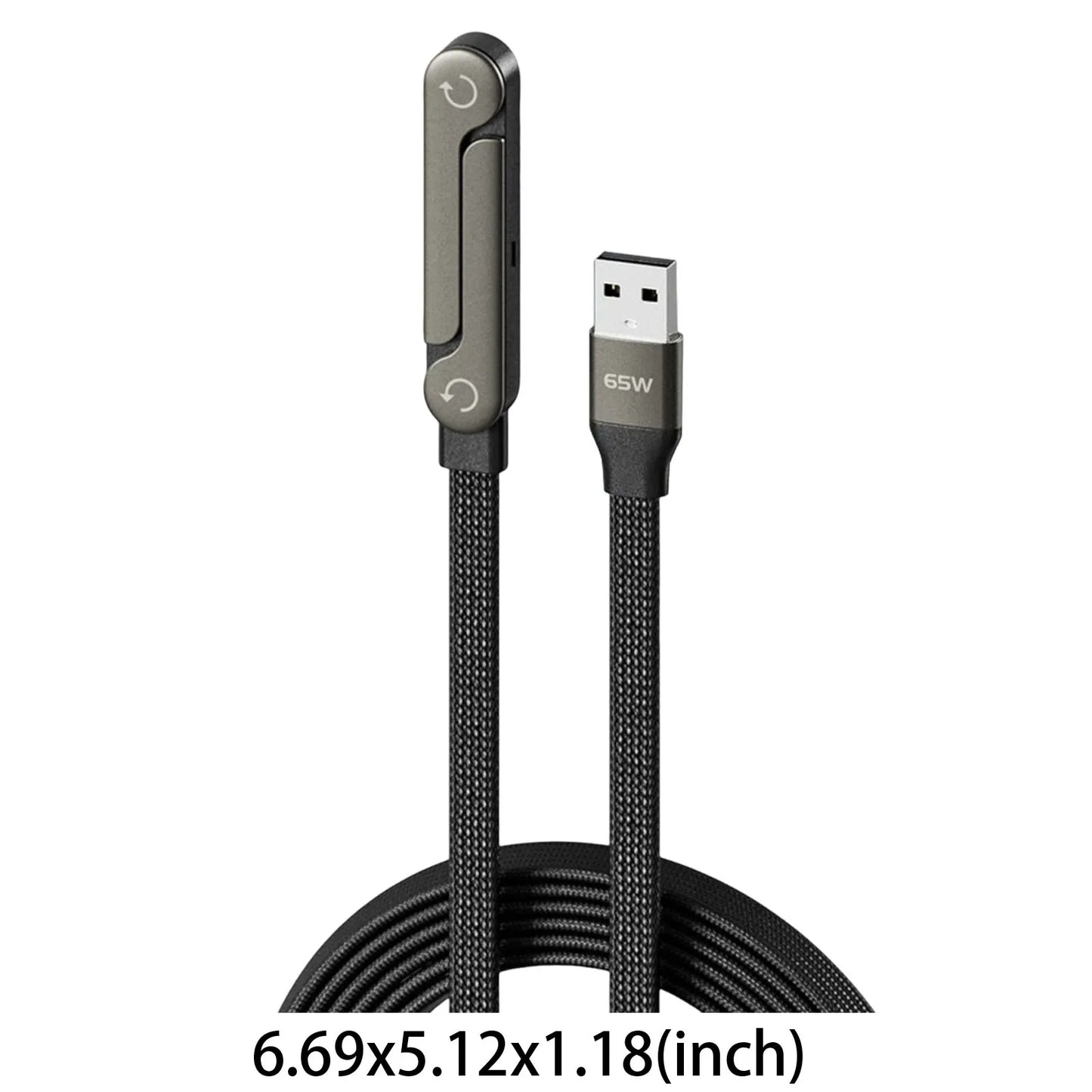 240W/65W Foldable Bracket Data Cable with Braided Cable Invisible Holder Charger Cable Fast Charging Cord for iPhone 17