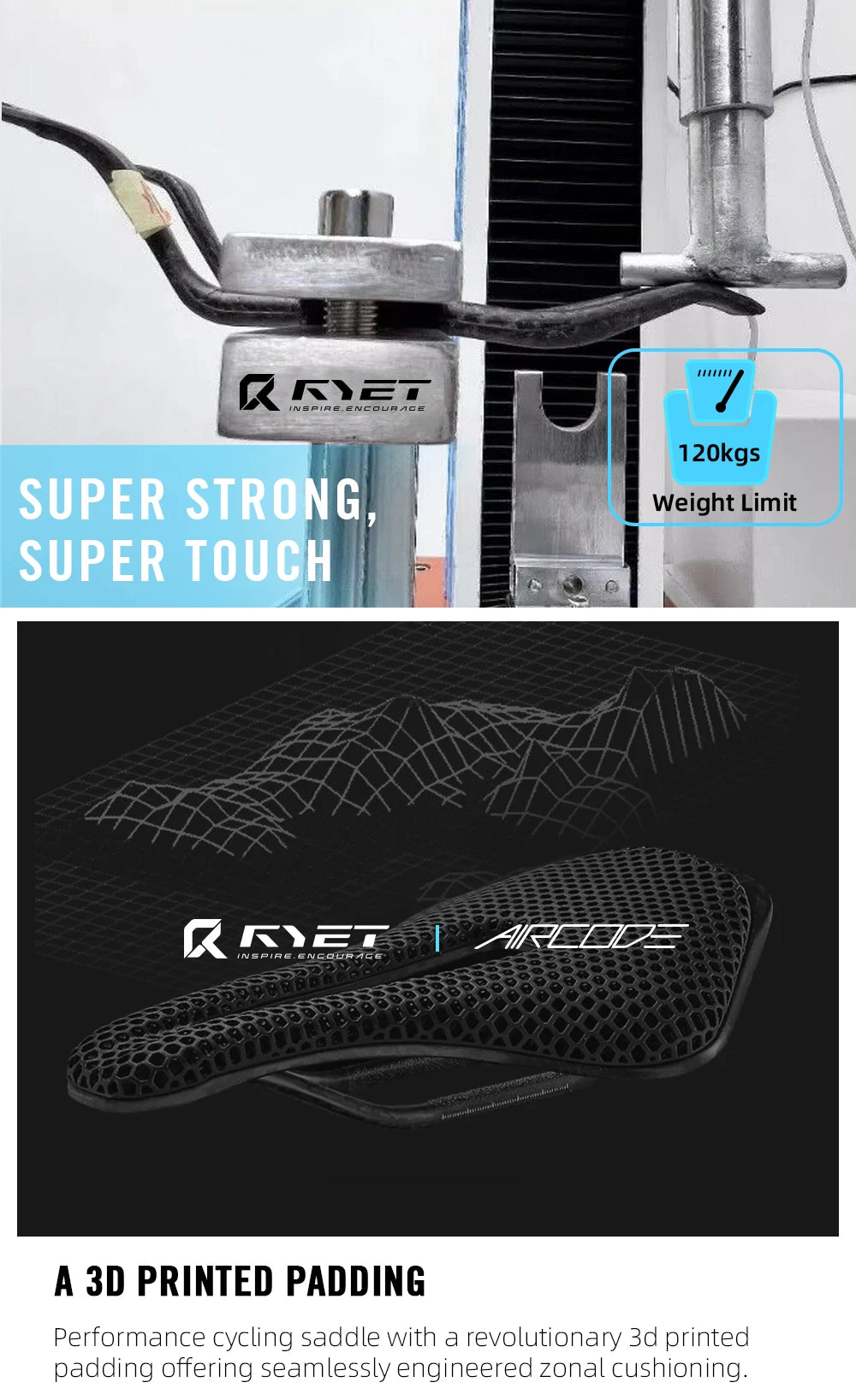 2024 RYET 3D Printed Saddle Ultralight Hollow Comfortable Full Carbon MTB Road Racing Bike Cycling Seat Bicycle Cushion Parts
