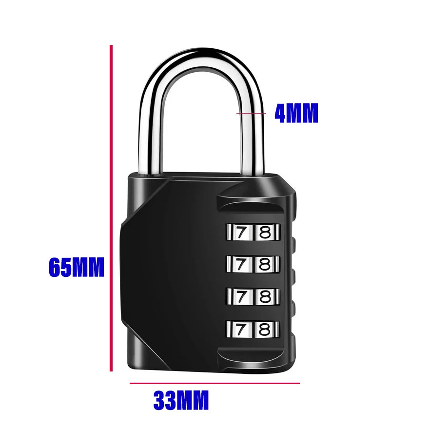 Clearance_1 Pack 4 Digit Combination Lock, Locker Lock, Padlock Outdoor Indoor, Waterproof Design, for School, Gym Or Sports Loc