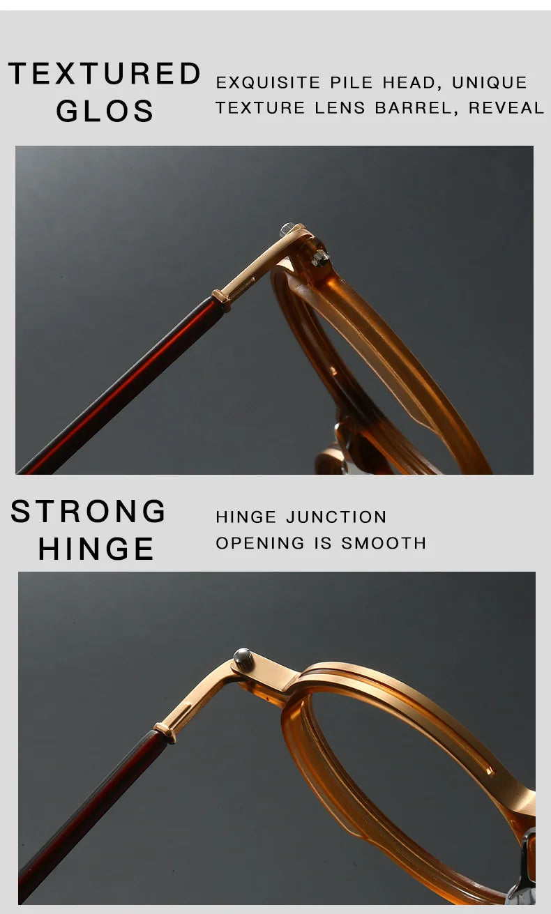 New Brand Design Men's Retro Round Reading Glasses Anti Blue Light Presbyopic Glasses Diopter +100 +150 +200 +250 +300 +350 +400