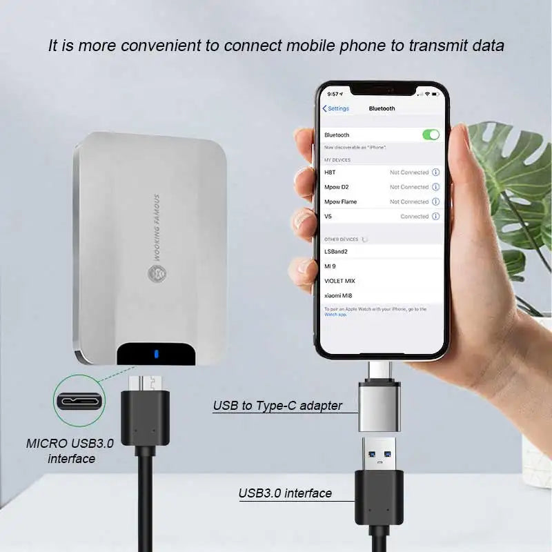 Portable HDD Metal material 5Gbps External Hard Drive 320GB 500GB 1TB LED USB3.0 disco duro exter Compatible for PC/MAC/PS4/PS5