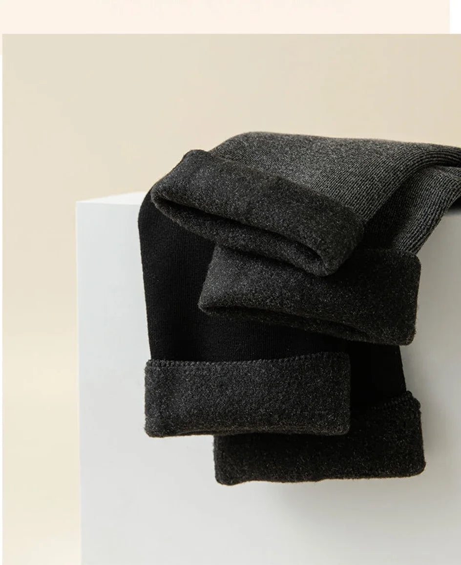 2 Pairs Men Winter Socks Warm Thicken Thermal Snow Boots Solid Color Floor Socks Soft Outdoor Anti-Cold Cashmere Socks